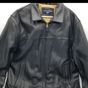 Dockers XL MENS LEATHER jacket EUC